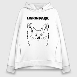 Женское худи оверсайз Linkin Park - rock cat