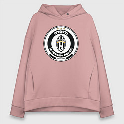 Толстовка оверсайз женская Juventus club, цвет: пыльно-розовый