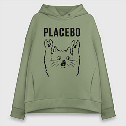 Женское худи оверсайз Placebo - rock cat