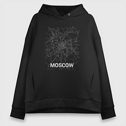 Женское худи оверсайз Moscow map