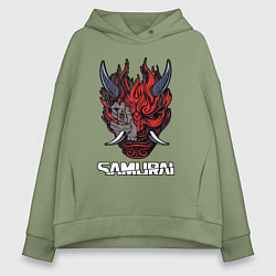 Женское худи оверсайз Samurai logo