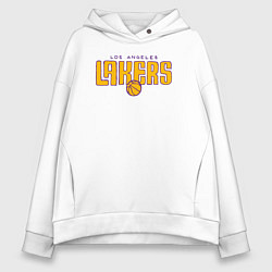 Толстовка оверсайз женская NBA Lakers, цвет: белый