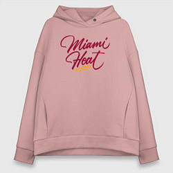 Толстовка оверсайз женская Miami Heat fan, цвет: пыльно-розовый