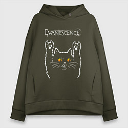 Женское худи оверсайз Evanescence rock cat