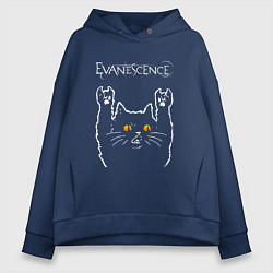 Женское худи оверсайз Evanescence rock cat