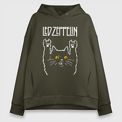 Женское худи оверсайз Led Zeppelin rock cat