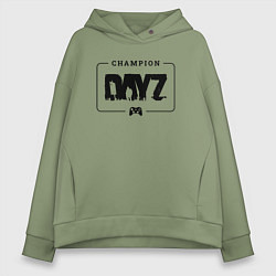 Женское худи оверсайз DayZ gaming champion: рамка с лого и джойстиком