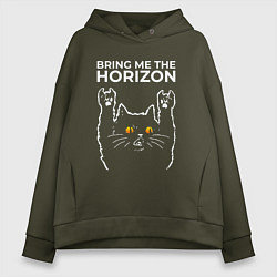 Женское худи оверсайз Bring Me the Horizon rock cat