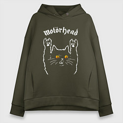 Женское худи оверсайз Motorhead rock cat