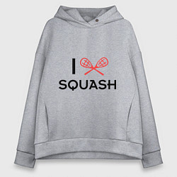 Женское худи оверсайз I Love Squash