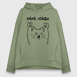 Женское худи оверсайз Papa Roach - rock cat