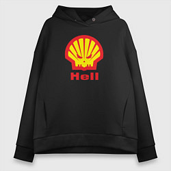 Толстовка оверсайз женская Hell, цвет: черный