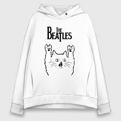 Женское худи оверсайз The Beatles - rock cat
