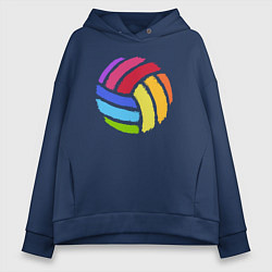 Женское худи оверсайз Rainbow volleyball