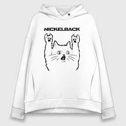 Женское худи оверсайз Nickelback - rock cat