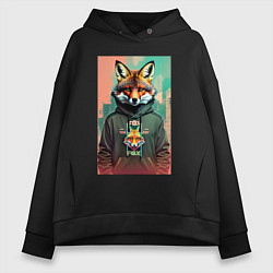 Женское худи оверсайз Dude fox - urban style