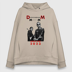 Толстовка оверсайз женская Depeche Mode 2023 Memento Mori - Dave & Martin 03, цвет: миндальный