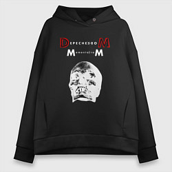 Женское худи оверсайз Depeche Mode 2023 Memento Mori - White Skull 01