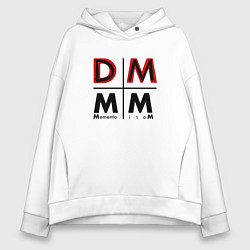 Толстовка оверсайз женская Depeche Mode - Memento Mori Logo DM, цвет: белый