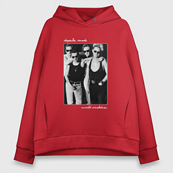 Толстовка оверсайз женская Depeche Mode World Violation Tour - Band Design, цвет: красный
