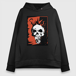 Женское худи оверсайз Punks skull