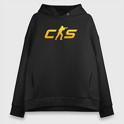 Женское худи оверсайз CS2 yellow logo