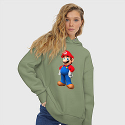 Толстовка оверсайз женская Марио стоит, цвет: авокадо — фото 2