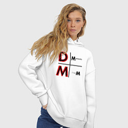 Толстовка оверсайз женская Depeche Mode - Memento Mori Logo, цвет: белый — фото 2