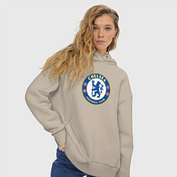 Толстовка оверсайз женская Chelsea fc sport, цвет: миндальный — фото 2