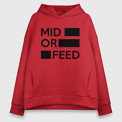 Женское худи оверсайз Mid or feed