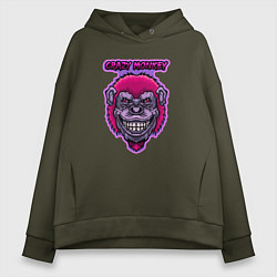 Женское худи оверсайз Purple crazy monkey