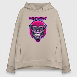 Женское худи оверсайз Purple crazy monkey