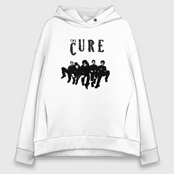 Толстовка оверсайз женская The Cure - A Band, цвет: белый