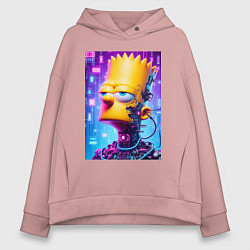 Женское худи оверсайз Cyber Bart Simpson - ai art