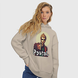 Толстовка оверсайз женская Postal dude, цвет: миндальный — фото 2