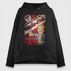 Толстовка оверсайз женская Vault boy - nuclear cola, цвет: черный