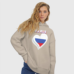 Толстовка оверсайз женская 56 регион Оренбургская область, цвет: миндальный — фото 2