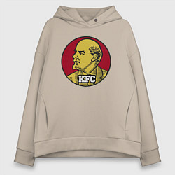 Толстовка оверсайз женская Lenin KFC, цвет: миндальный