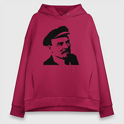 Женское худи оверсайз Ленин в кепке