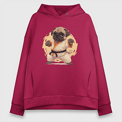 Женское худи оверсайз Карате мопс