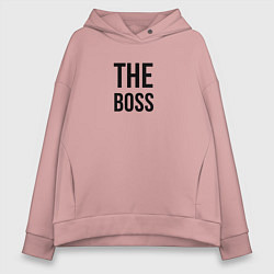 Толстовка оверсайз женская The boss - Couple, цвет: пыльно-розовый