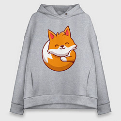 Женское худи оверсайз Orange fox