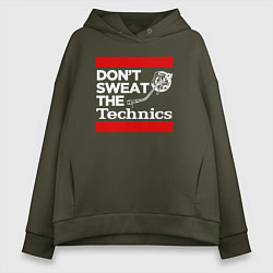 Женское худи оверсайз Dont sweat the Technics