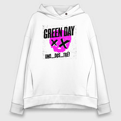 Женское худи оверсайз Green Day uno dos tre