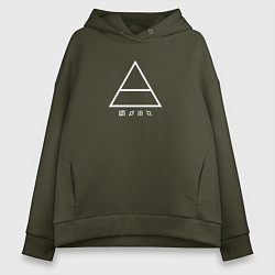 Женское худи оверсайз 30 Seconds to mars логотип треугольник