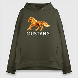 Женское худи оверсайз Mustang firely art