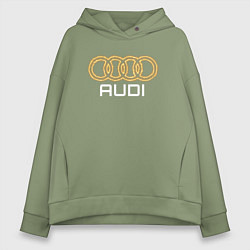 Толстовка оверсайз женская Audi fire, цвет: авокадо