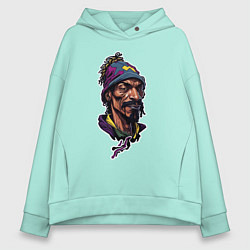 Женское худи оверсайз Snoop dogg head