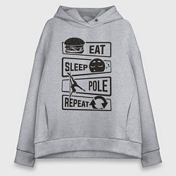 Женское худи оверсайз Есть спать пилон