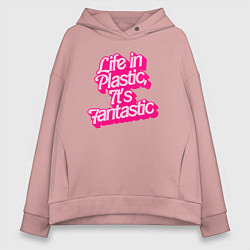 Женское худи оверсайз Barbie life in plastic